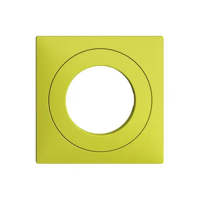 Kit frontal EDIZIOdue lemon 60×60mm pour interrupteur à clé 
