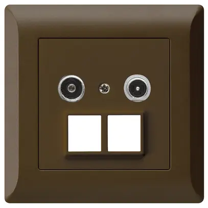 Prise multimédia ENC kallysto.line R/TV 4dB 2GHz brun 