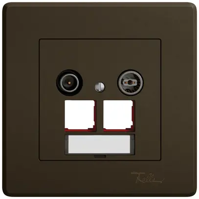 Prise multimédia ENC TV-R EDIZIO.liv SNAPFIX® EASYNET p.2×RJ45 S-One 11dB br 