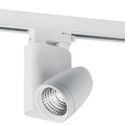 Proiettore LED per binario Brumberg 12W 230V 3000K 840lm Ø90mm bianco 