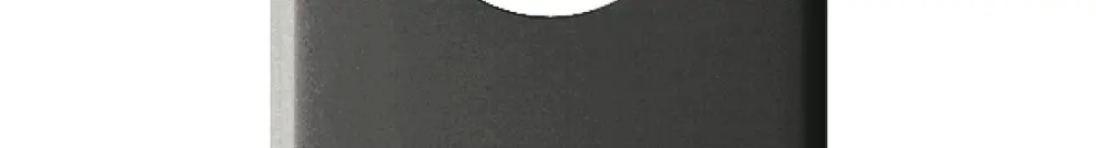 Abdeckplatte I-I 43mm+blind schwarz 