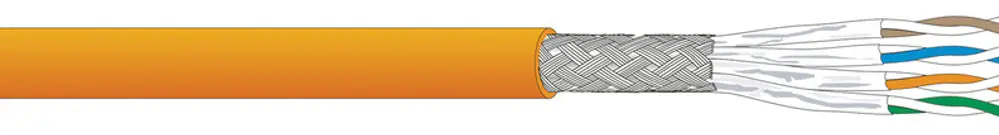 Câble informatique Dätwyler CU 7702 4P S/FTP cat.7 AWG26 FRNC/LSZH Dca orange Une longueur