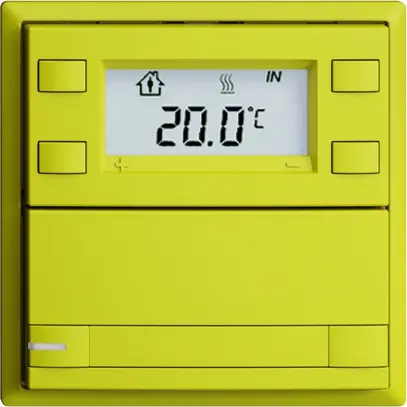 Poussoir RTH ENC KNX 1× EDIZIOdue F lemon, avec pap.+LED RGB 