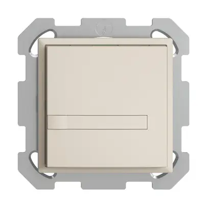 Pulsante KNX RGB INC EDUE, 250mW, s.LED, c.carta, 1×pulsante, com.1×tasto, crema 