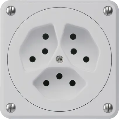 Presa INC robusto 3×tipo 13 grigio senza copercchio per combinazione 