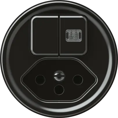 Combinazione origin 2×tasti luminoso 2CO+T13 1P 0<1 10A 230V 60×60mm nero 