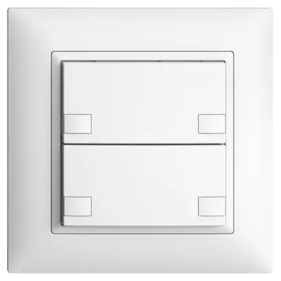 Pulsante KNX RGB INC EDUE FMI, 250mW, s.LED, 2×pulsante, com.2×tasti, bi 