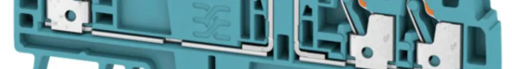 Morsetti sezionatori di prova Weidmüller ADT PUSH IN 2.5mm² 3 contatti TS35 blu 