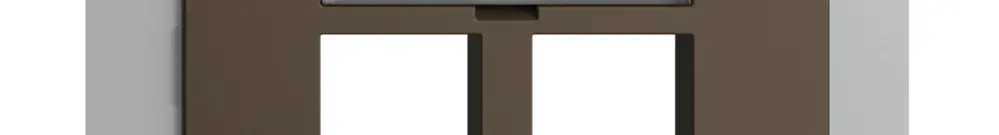 Kit montaggio ENC EDIZIOdue FM, uscita dritta, per 2×Keystone, coffee 