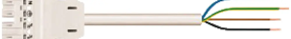 Câble de raccordement WINSTA MIDI 4×1.5mm² 16A 400V 1m cod.A fiche/libre blanc 