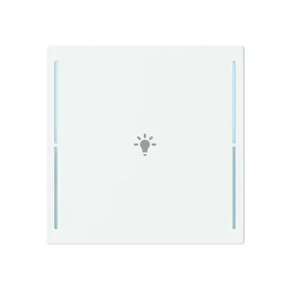 Couverture de poussoir ABB SIDUS touch 1-fois "poussoir-éclairage" blanc 