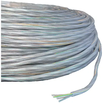 Câble Elektrogros TDLR 3×0.75mm² transparent avec âme en acier rouleau à 200m 