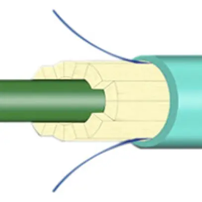 Cavo FO Universal H-LINE Dca 6×G50/125 OM3 Ø7.5mm 3000N turchese 