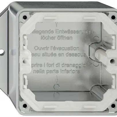 Scatola AP ELEMENT SNAPFIX® 111×87×54mm 2×M20 alu 