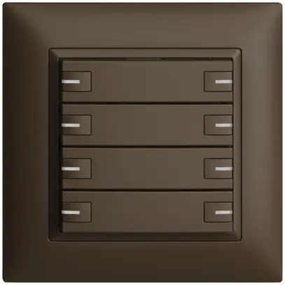 Pulsante INC KNX 8×EDIZIOdue coffee RGB con LED 