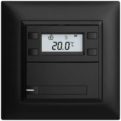 UP-RTH-Taster KNX 1-fach EDIZIOdue FMI schwarz, mit Papier+LED RGB 