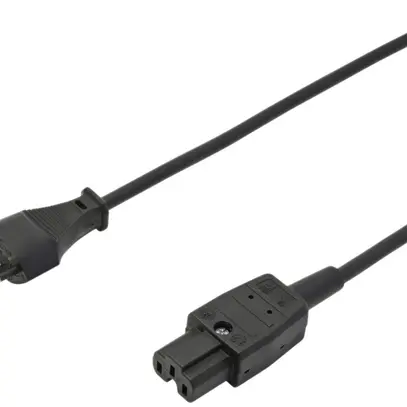 Cavo d'apparecchio Td 3×1mm² 2m nero T12/S-Hot 