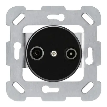 Inserto per presa di passaggio INC basico TV-R 19dB presa passaggio placca nero 