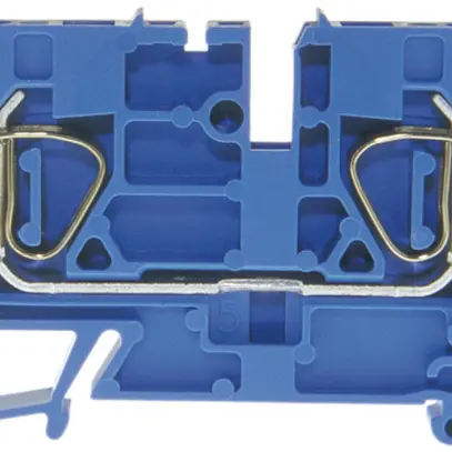 Morsetto di passaggio componibile Woertz 0.5…4mm² 30A 600V molla 2×1 DIN 35mm bl 