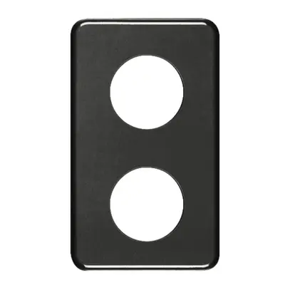 Abdeckplatte I-I 2×43mm schwarz 