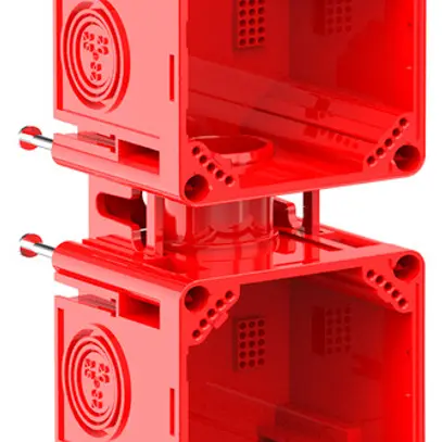 Scatola per cassaforma CRALLO-LEU 378×78×73mm 4×1 senza alogeni rosso 
