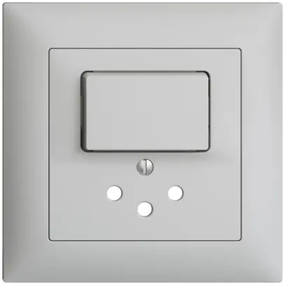 UP-Frontset, EDIZIOdue hellgrau 88×88mm für KK mit 1 Taste+T12 
