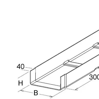 Caniveau de câbles EBO KK 80100 L=3m 