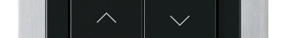 Pulsante per tapparelle KNX INC Hager BA basico B doppio 77×77mm nero 