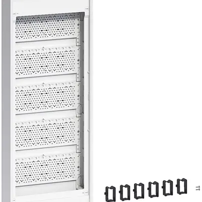 Armadio di distribuzione AP Hager Volta mult.5-file c.piastra d.mont.s.porta 