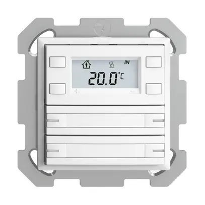 Pulsante RTH INC KNX 4×EDIZIOdue FM bianco, con carta+LED RGB 