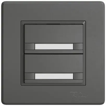 UP-KNX-Taster RGB EDIZIO.liv SNAPFIX® Temperaturfüh.o.LED Pap.2×T 2-Tbed.dgu 