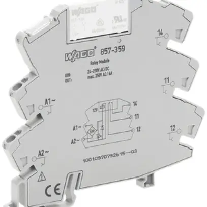 Zoccolo ad innesto JUMPFLEX WAGO con relè 230VUC 3.5mA 