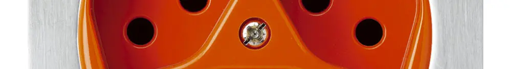 Insert pour prise ENC basico 3×type 13 avec plaque de fixation orange 