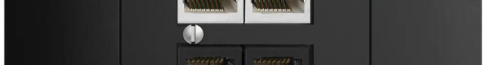 EB-Dose 4×RJ45 2×u/2×s EDIZIOdue schwarz R&M swissline NT 2ab 