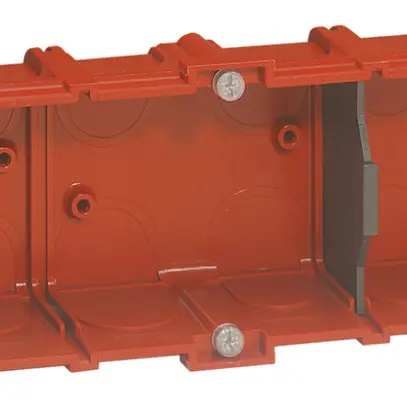 Boîtier ENC BATIBOX 6/8 mod. pour maçonnerie T=40mm rouge 
