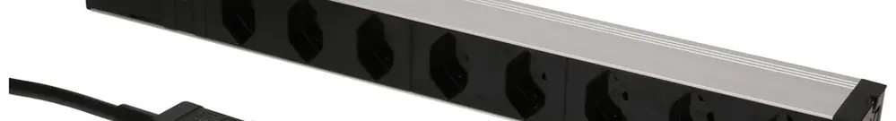 Presa multipla PDU 19" MH maxCONNECT 8×T13 1HE 3×1.5mm² 1×C14 2m alu/nero 