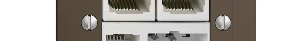 Scatola INC T+T/2×RJ45/RJ11/u ADSL ITplus EDIZIOdue coffee 