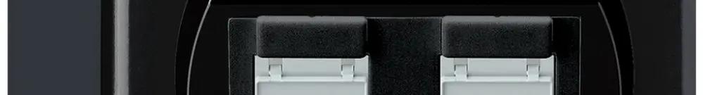 Boîte de raccordement AP origin 2×RJ45 8(8) cat.6 oblique 88×88×54mm noir 
