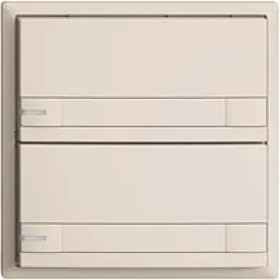 Pulsante KNX RGB EDUE, 250mW, c.LED RGB, carta, 2×pulsante, com.2×tasti, crema 