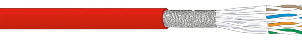 Câble informatique Dätwyler CU 7702 4P S/FTP cat.7 AWG26 FRNC/LSZH Dca rouge 