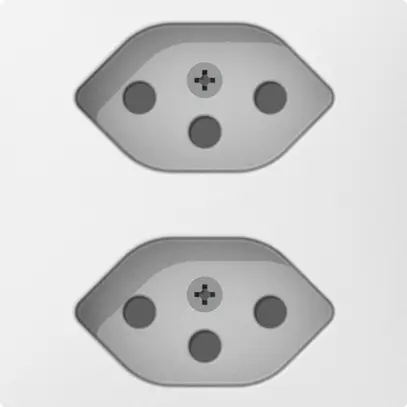Steckdose Sidus E 2×T13 weiss 