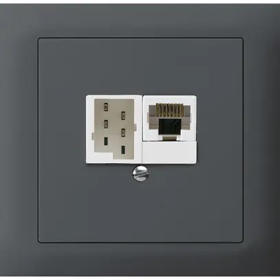 Boîte INC kallysto 1×RJ45u+1×TT83 anthracite 