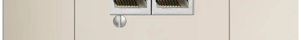 Scatola INS 2×RJ45/s 4P sep. EDIZIOdue R&M swissline crema 