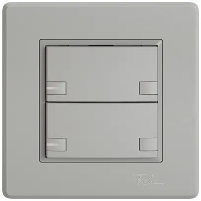 Poussoir KNX RGB ENC EDIZIO.liv SNAPFIX® capteur temp.RGB-LED 2× comm.2T grc 