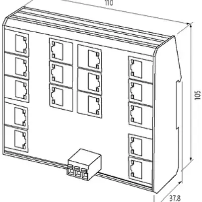 Switch Murrelektronik Xenterra 16TX, 16-port unmanaged 10/100Mbit/s full duplex 