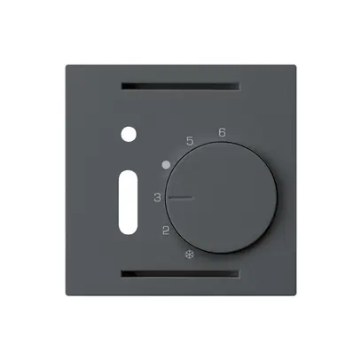 Kit frontale INC kallysto antracite per termostato ambiente con interruttore 