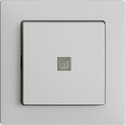 Pulsante luminoso INC EDIZIOdue A-R/1P grigio chiaro, con lente, LED giallo 