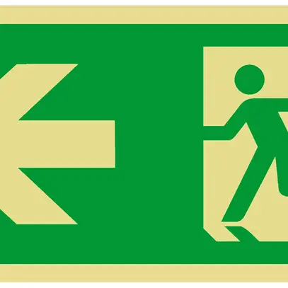 Panneau de signalisation de secours AWAG flèche vers la gauche 400mm 
