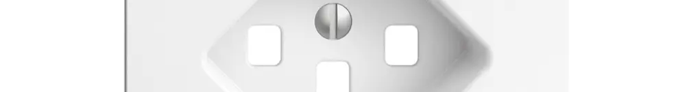 Kit frontale EDIZIOdue per presa FI F, T23, bianco 