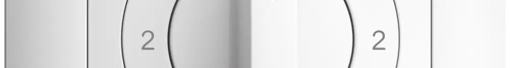 Kit frontale EDIZIOdue 2-1-2-1 88×88mm bianco per interruttore rotativo 